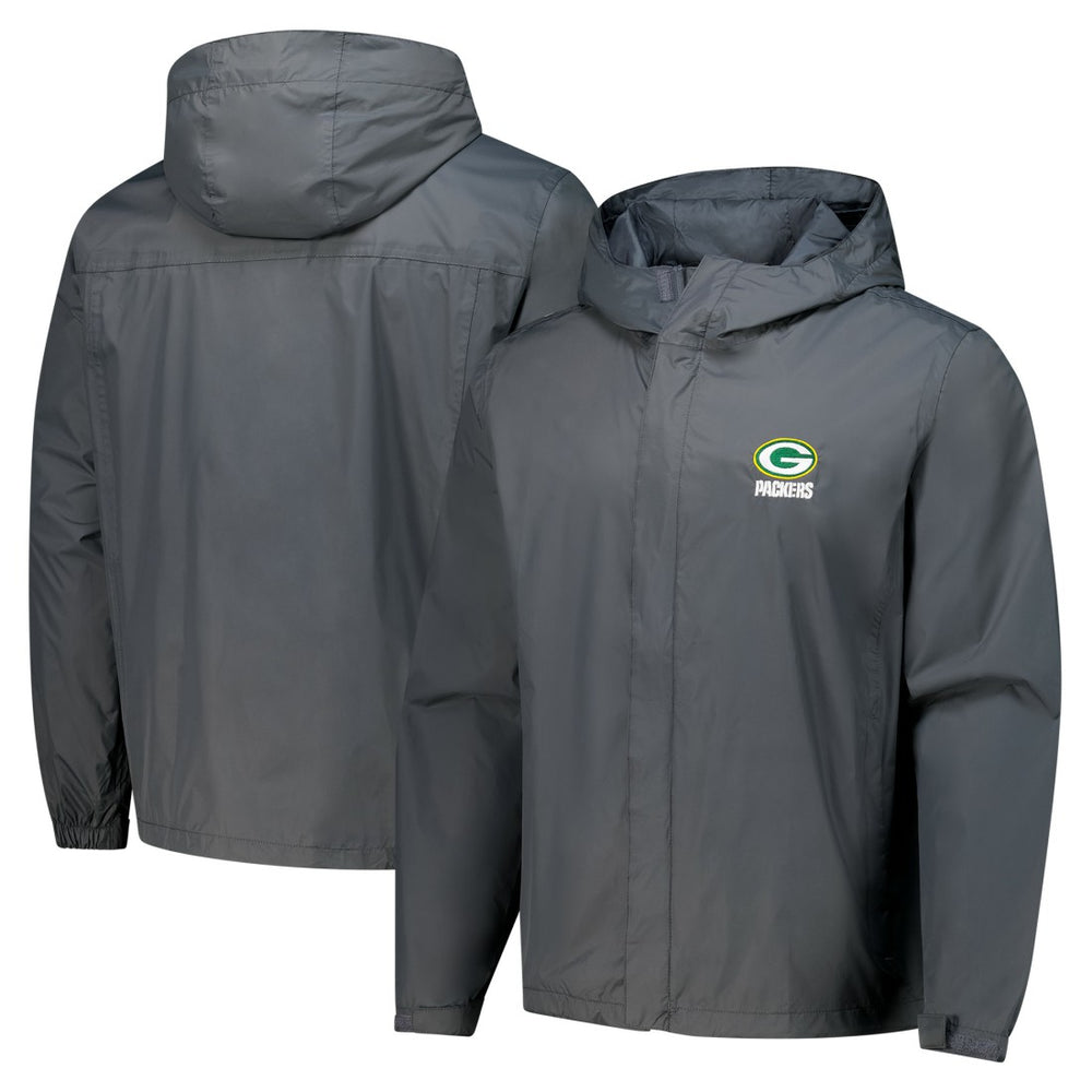 Green Bay Packers Dunbrooke Tropic Waterproof Packable Full-Zip Hoodie Jacket  - Graphite - NFL