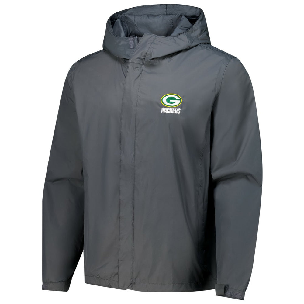Green Bay Packers Dunbrooke Tropic Waterproof Packable Full-Zip Hoodie Jacket  - Graphite - NFL
