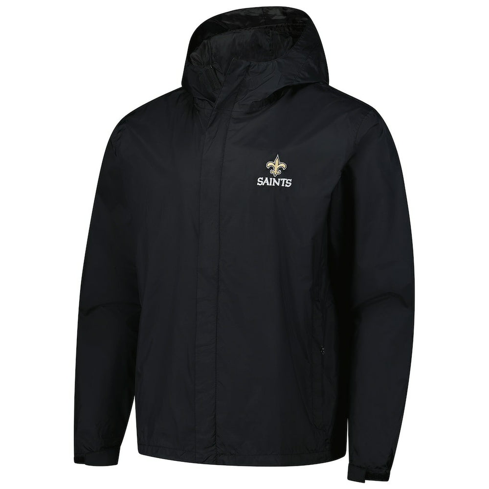 New Orleans Saints Dunbrooke Tropic Waterproof Packable Full-Zip Hoodie Jacket  - Black - NFL