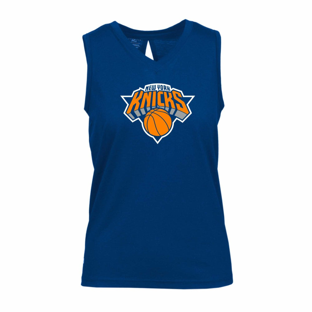 New York Knicks Levelwear Women's Paisley Core V-Neck Tank Top Blue