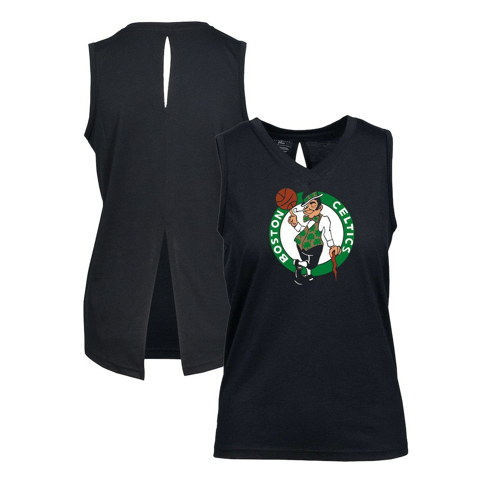 Boston Celtics Levelwear Women's Paisley Core V-Neck Tank Top Black