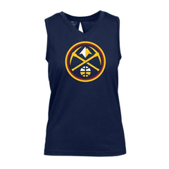 Denver Nuggets Levelwear Women's Paisley Core V-Neck Tank Top Navy