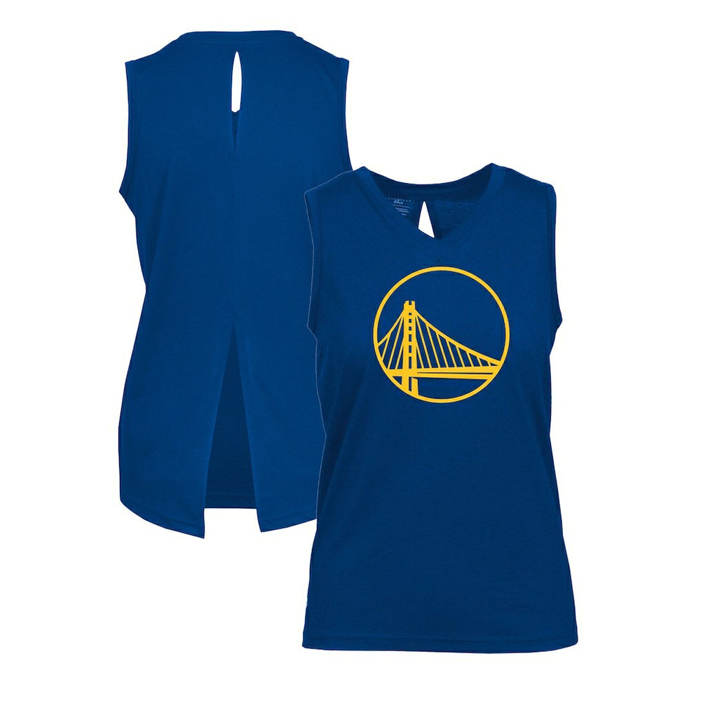 Golden State Warriors Levelwear Women's Paisley Core V-Neck Tank Top Royal
