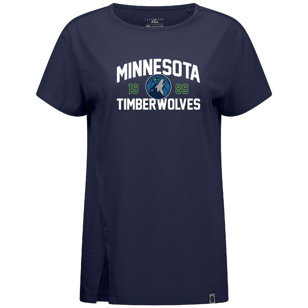 Minnesota Timberwolves Levelwear Women's Influx T-Shirt Navy