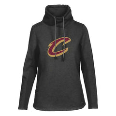 Cleveland Cavaliers Levelwear Women's Loop Core Funnel Neck Pullover Sweatshirt Black