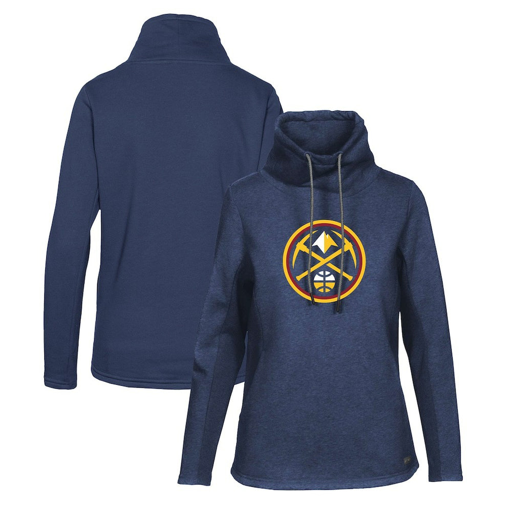 Denver Nuggets Levelwear Women's Loop Core Funnel Neck Pullover Sweatshirt Navy