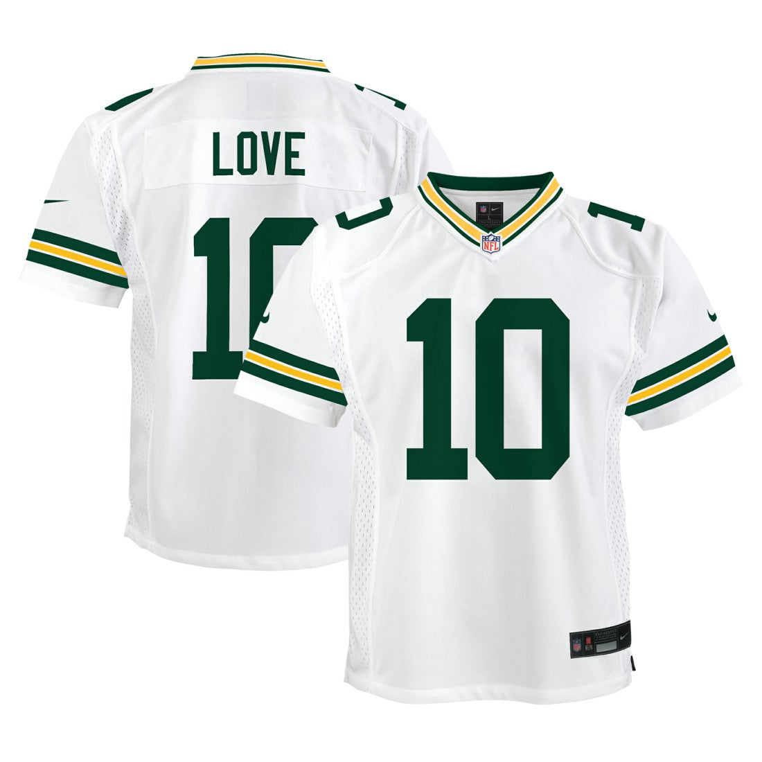Jordan Love Green Bay Packers Youth Game Jersey - White - Nike