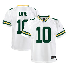 Jordan Love Green Bay Packers Youth Game Jersey - White - Nike