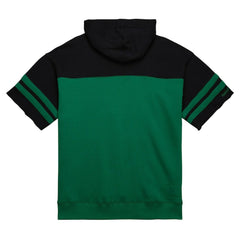 New York Jets Off Field Vintage Logo Short Sleeve Pullover Hoodie - Kelly Green - Mitchell & Ness