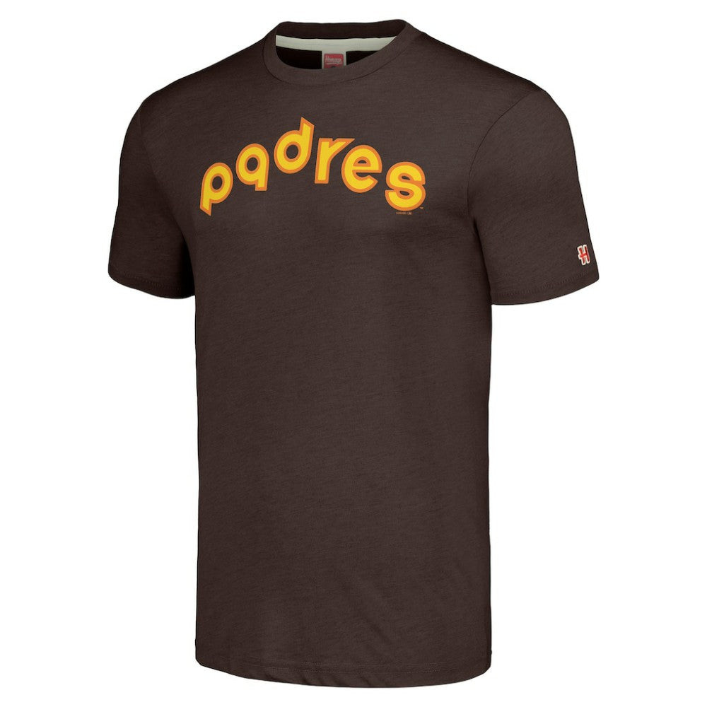 San Diego Padres Homage Cooperstown Collection Hand-Drawn Logo Tri-Blend T-Shirt Discount