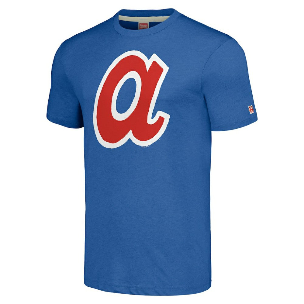 Atlanta Braves Homage Cooperstown Collection Hand-Drawn Logo Tri-Blend T-Shirt Online