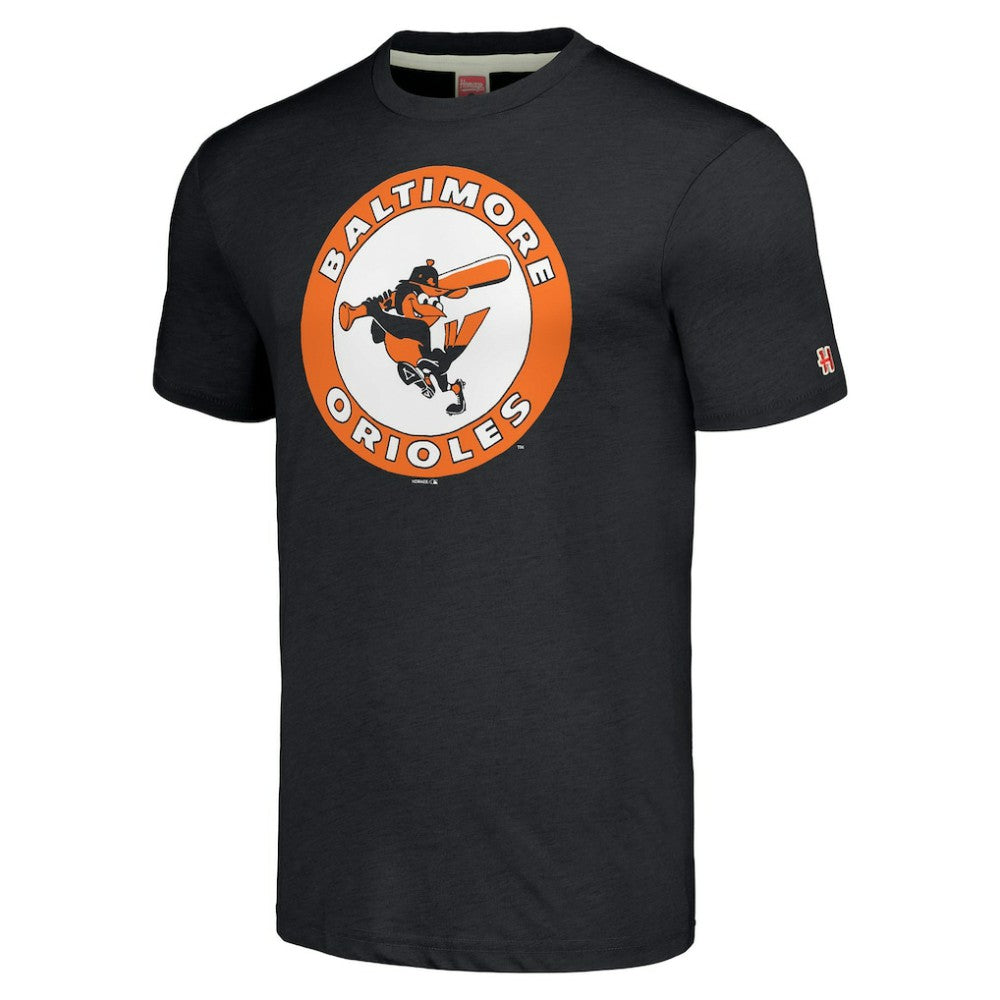 Baltimore Orioles Homage Cooperstown Collection Hand-Drawn Logo Tri-Blend T-Shirt Outlet