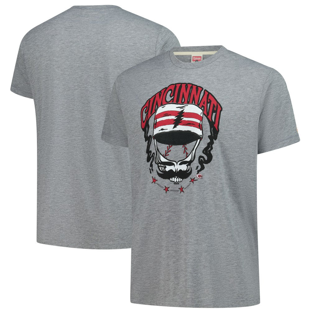 Cincinnati Reds Homage Grateful Dead Tri-Blend T-Shirt Discount