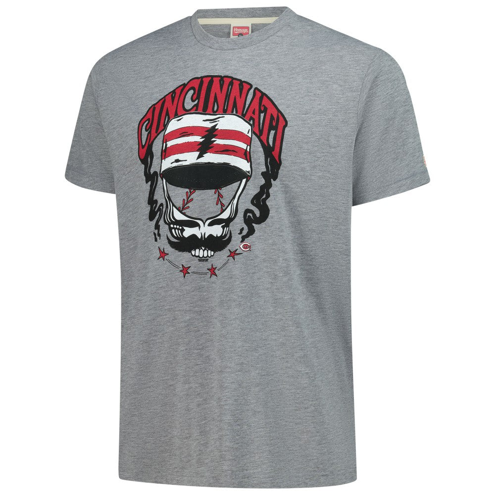 Cincinnati Reds Homage Grateful Dead Tri-Blend T-Shirt Discount