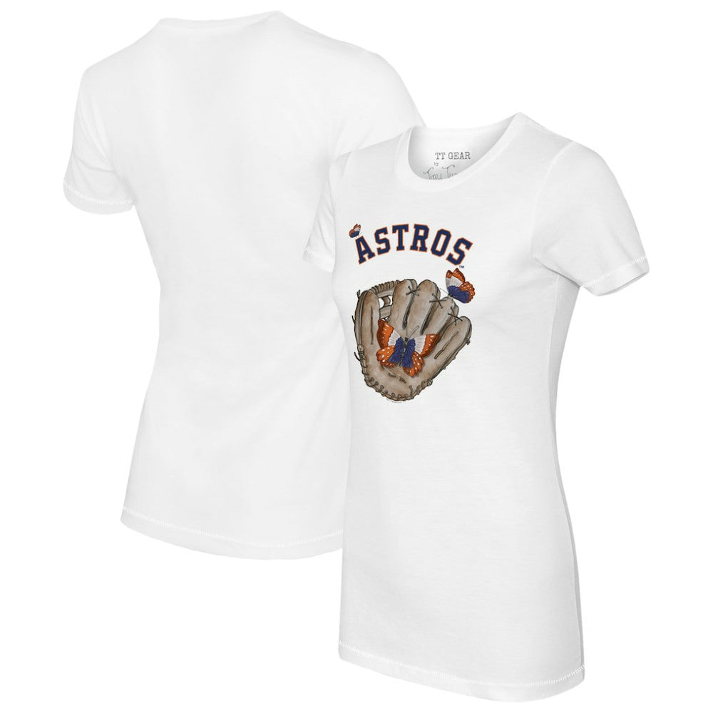 Houston Astros Tiny Turnip Women's Butterfly Glove T-Shirt for sale