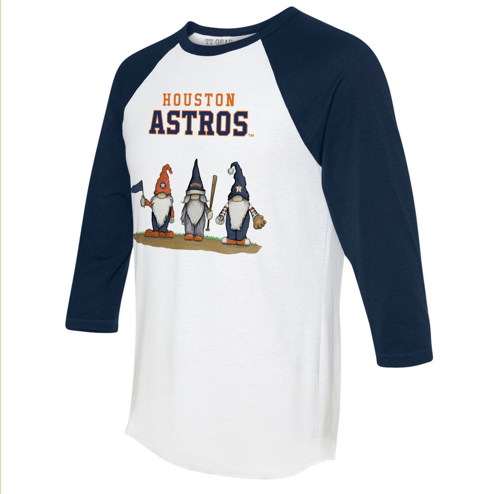 Houston Astros Tiny Turnip Unisex Gnomes 3/4-Sleeve Raglan T-Shirt Online