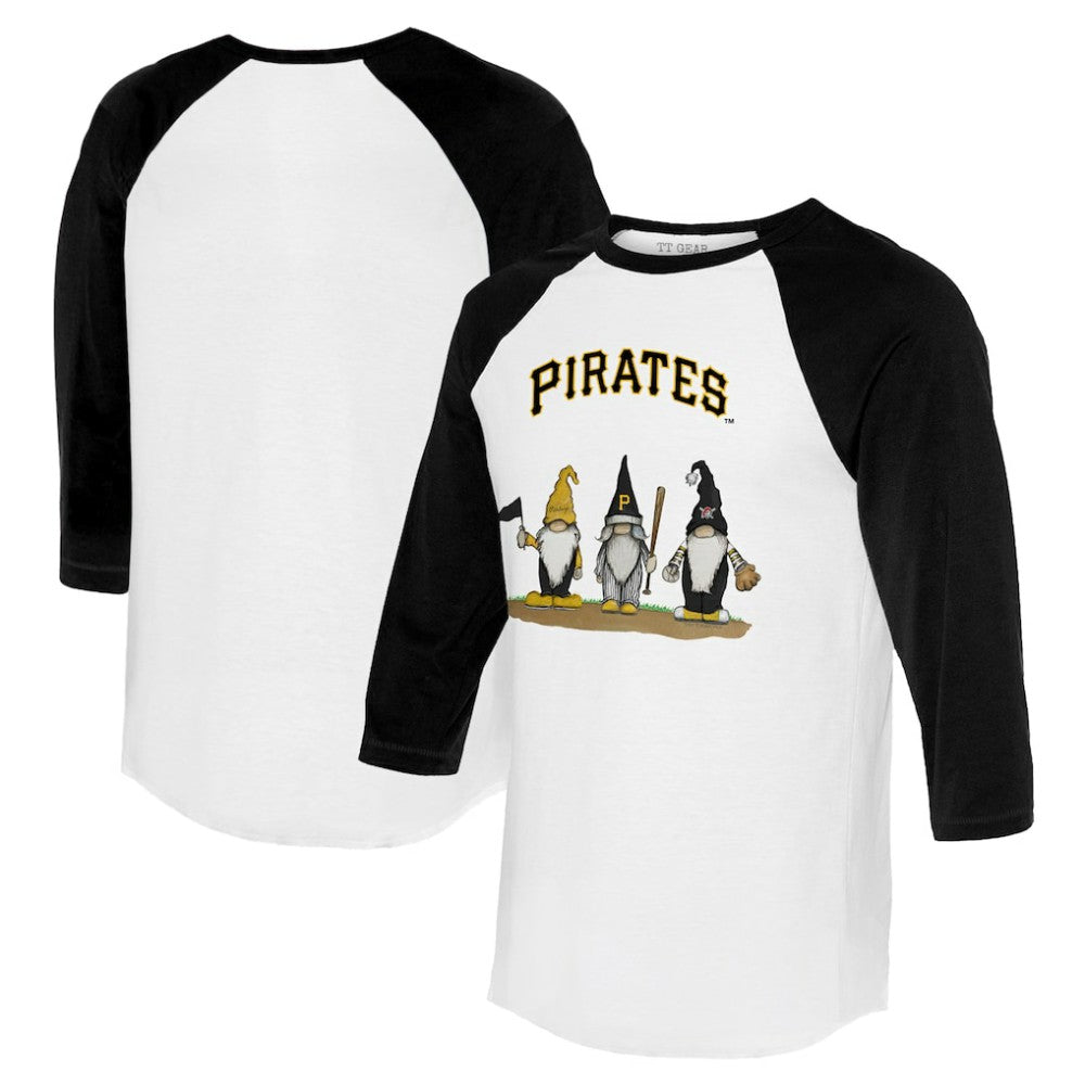 Pittsburgh Pirates Tiny Turnip Unisex Gnomes 3/4-Sleeve Raglan T-Shirt Sale