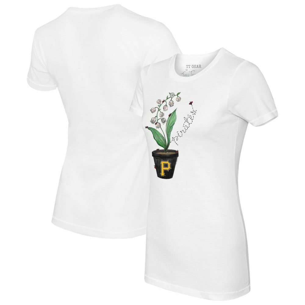 Pittsburgh Pirates Tiny Turnip Women's Lilies and Ladybugs T-Shirt for sale
