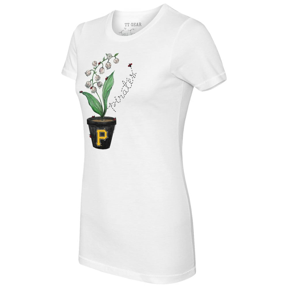 Pittsburgh Pirates Tiny Turnip Women's Lilies and Ladybugs T-Shirt for sale