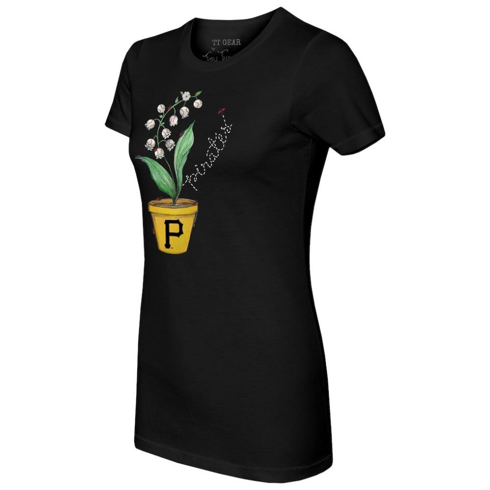 Pittsburgh Pirates Tiny Turnip Women's Lilies and Ladybugs T-Shirt Outlet