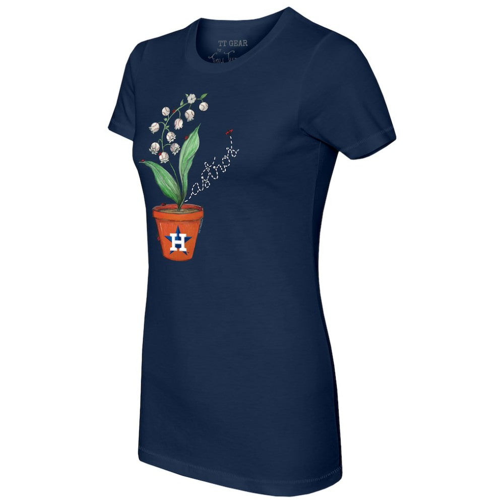 Houston Astros Tiny Turnip Women's Lilies and Ladybugs T-Shirt for sale