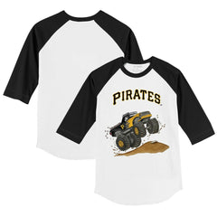 Pittsburgh Pirates Tiny Turnip Youth Monster Truck 3/4-Sleeve Raglan T-Shirt Outlet