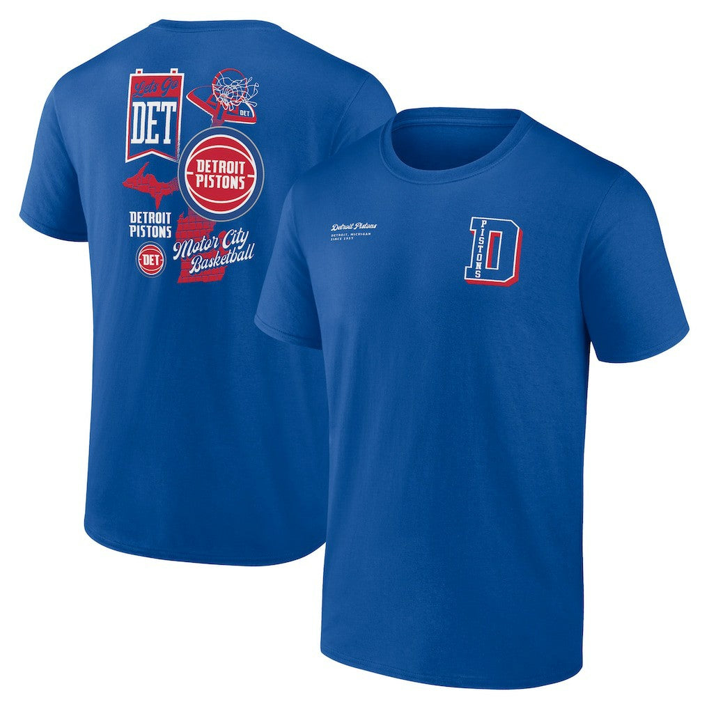 Detroit Pistons Split Zone T-Shirt Blue