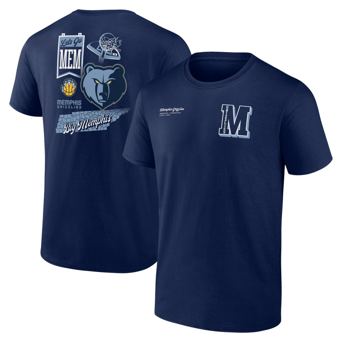 Memphis Grizzlies Split Zone T-Shirt Navy
