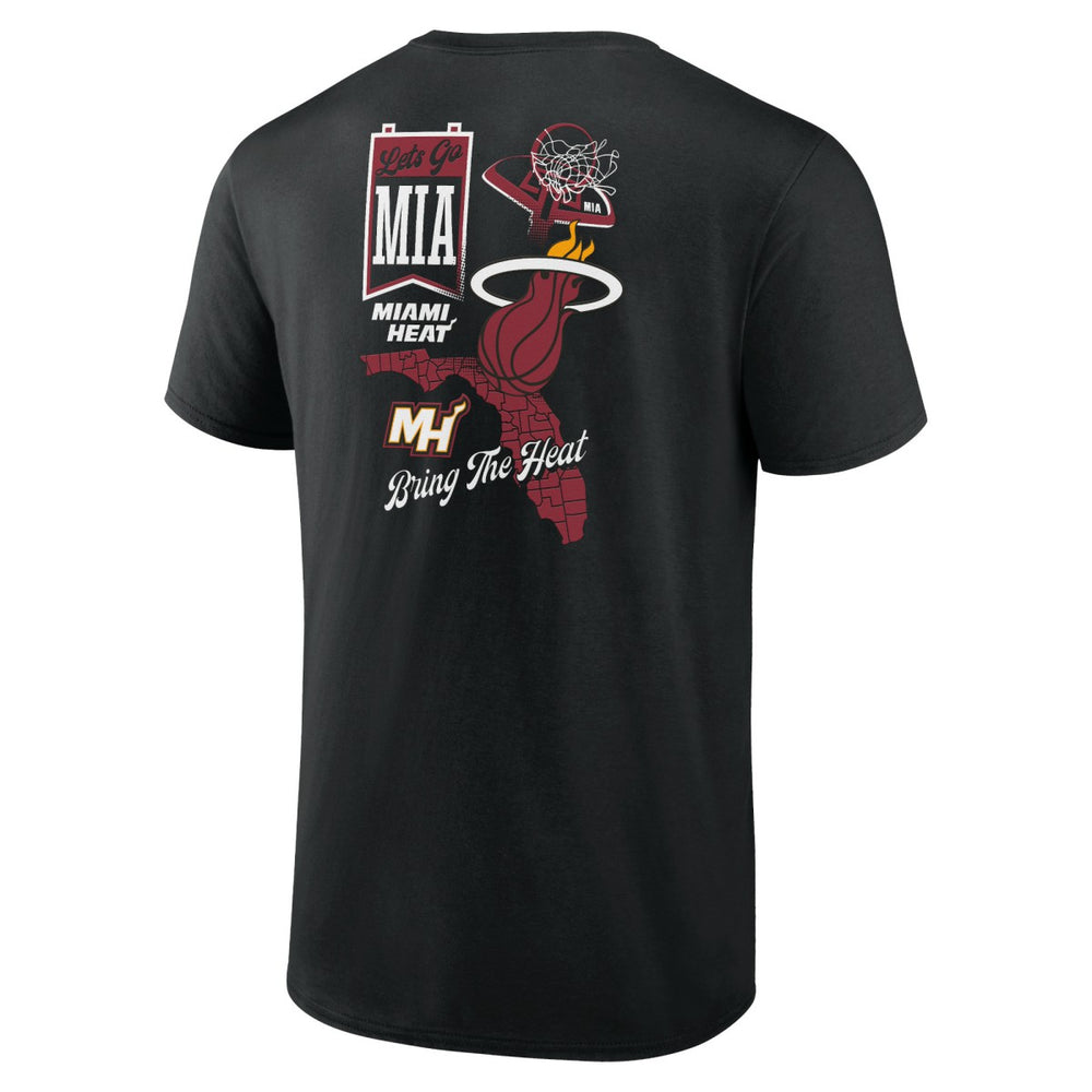 Miami Heat Split Zone T-Shirt Black
