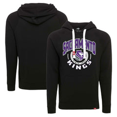 Sacramento Kings Sportiqe Unisex Olsen Super Soft Tri-Blend Raglan Pullover Hoodie Black