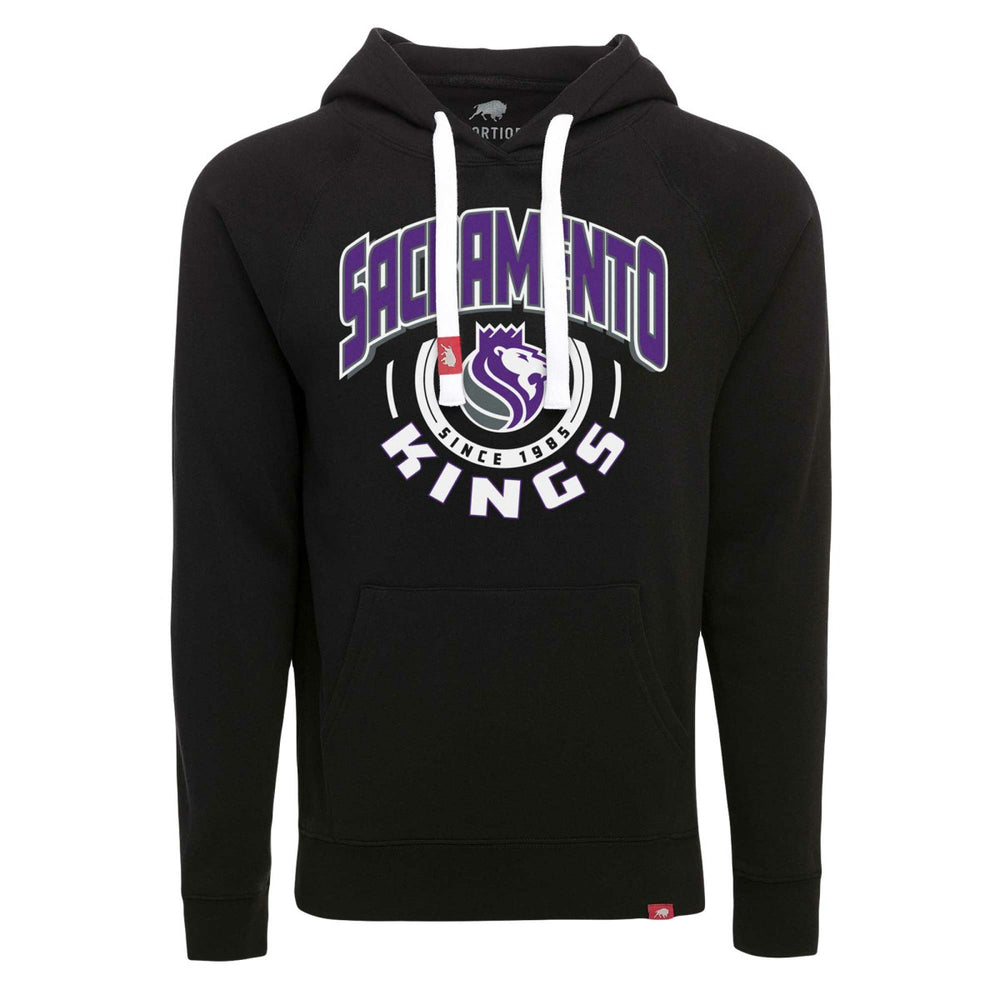 Sacramento Kings Sportiqe Unisex Olsen Super Soft Tri-Blend Raglan Pullover Hoodie Black