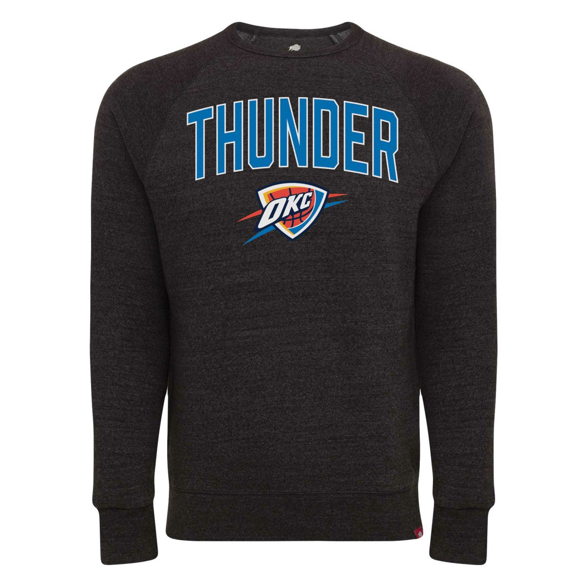 Oklahoma City Thunder Sportiqe Unisex Harmon Super Soft Tri-Blend Raglan Pullover Sweatshirt Black