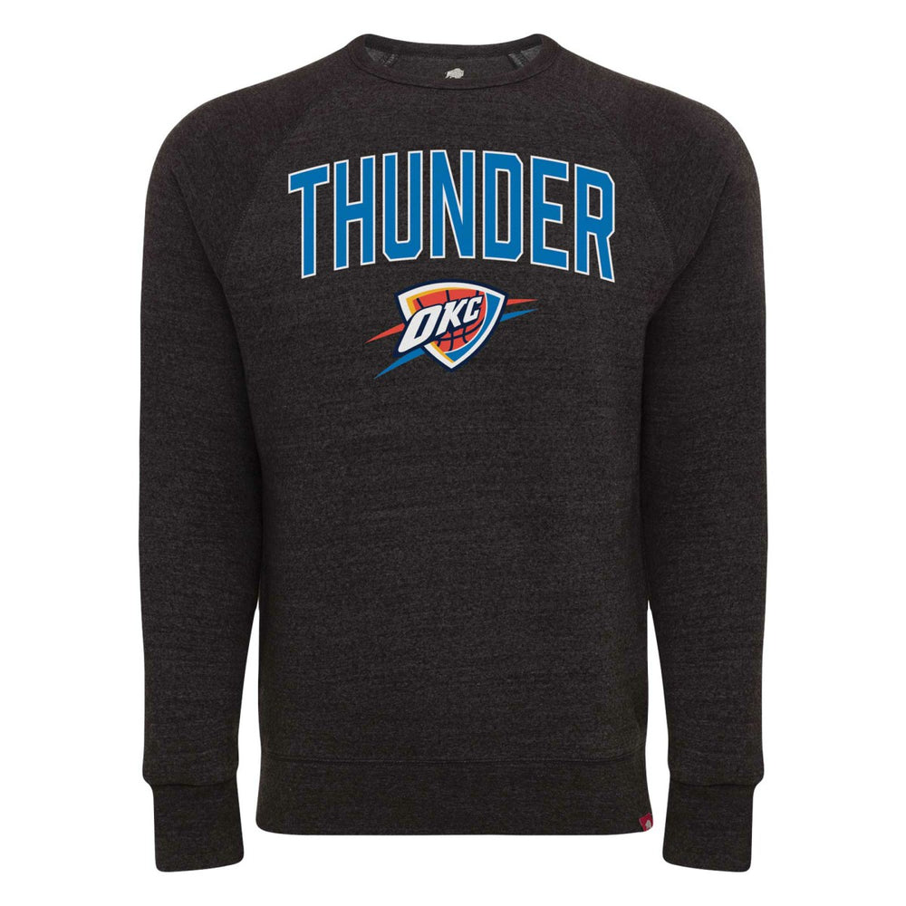 Oklahoma City Thunder Sportiqe Unisex Harmon Super Soft Tri-Blend Raglan Pullover Sweatshirt Black
