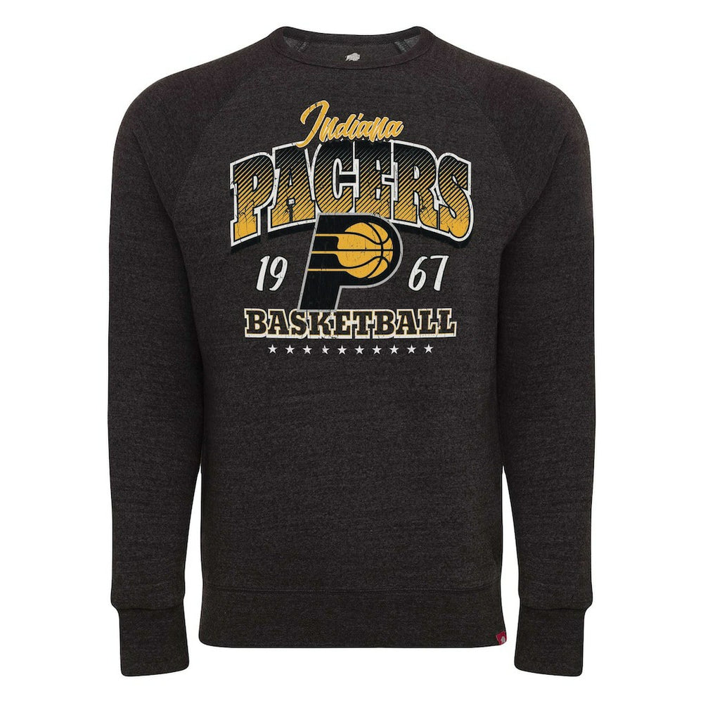 Indiana Pacers Sportiqe Unisex Harmon Super Soft Tri-Blend Raglan Pullover Sweatshirt Black