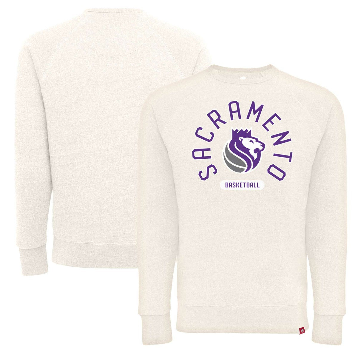 Sacramento Kings Sportiqe Unisex Harmon Super Soft Tri-Blend Raglan Pullover Sweatshirt Cream