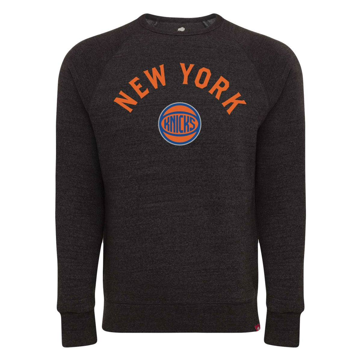 New York Knicks Sportiqe Unisex Harmon Super Soft Tri-Blend Raglan Pullover Sweatshirt Black