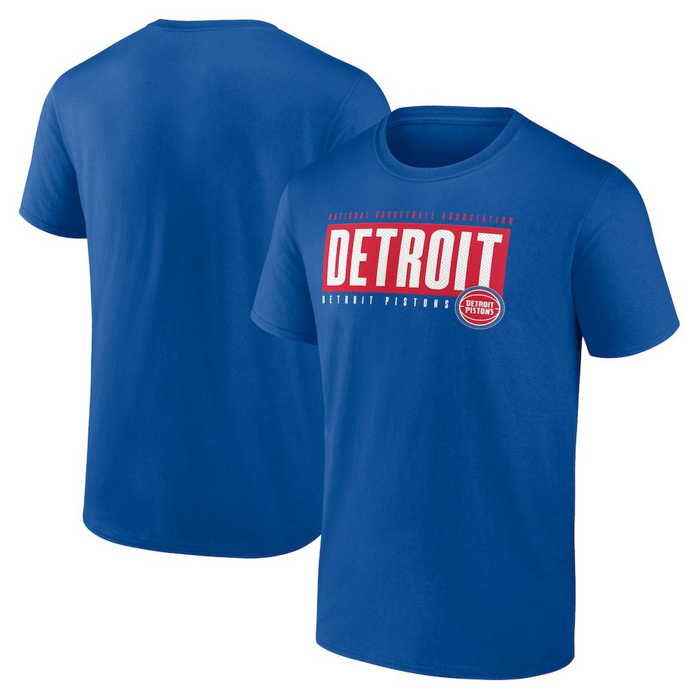 Detroit Pistons Blocked Out T-Shirt Blue