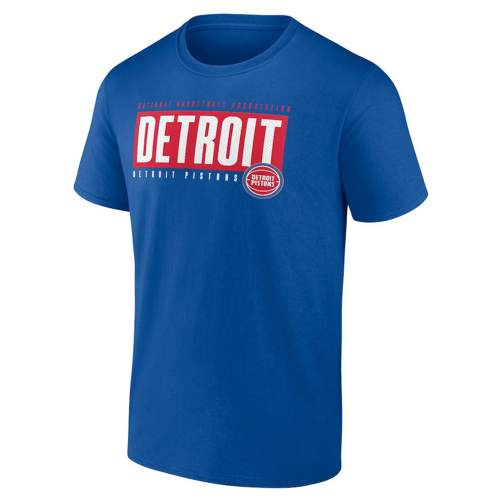 Detroit Pistons Blocked Out T-Shirt Blue