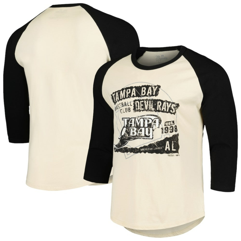 Tampa Bay Rays Majestic Threads Raglan 3/4-Sleeve T-Shirt for sale