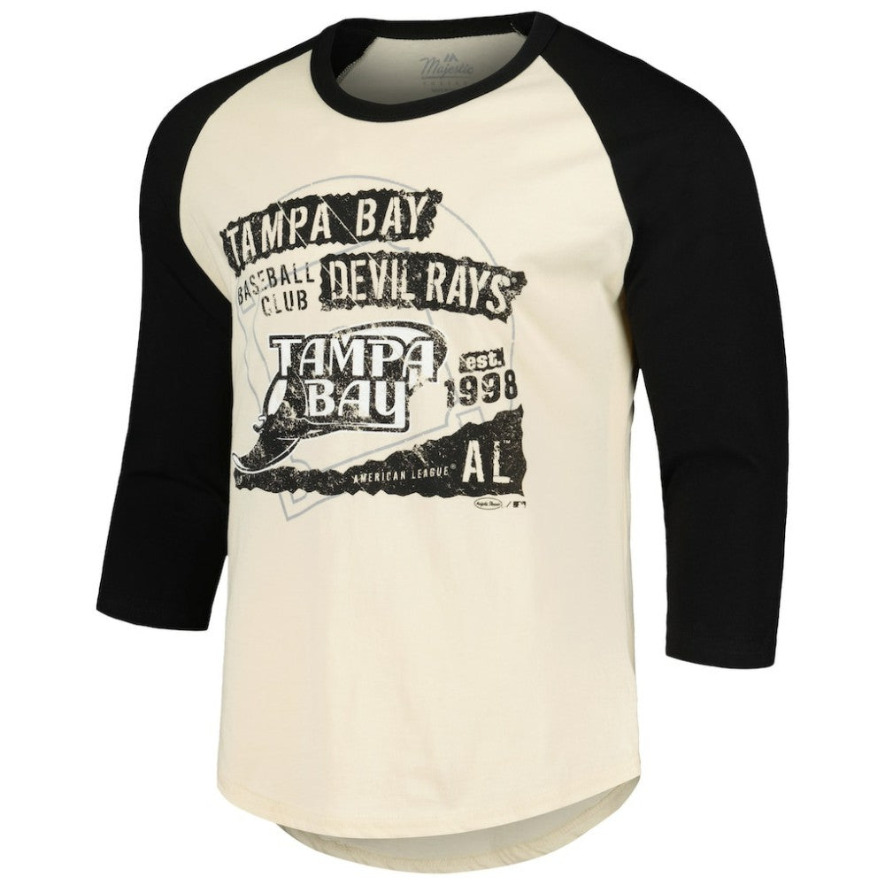 Tampa Bay Rays Majestic Threads Raglan 3/4-Sleeve T-Shirt for sale