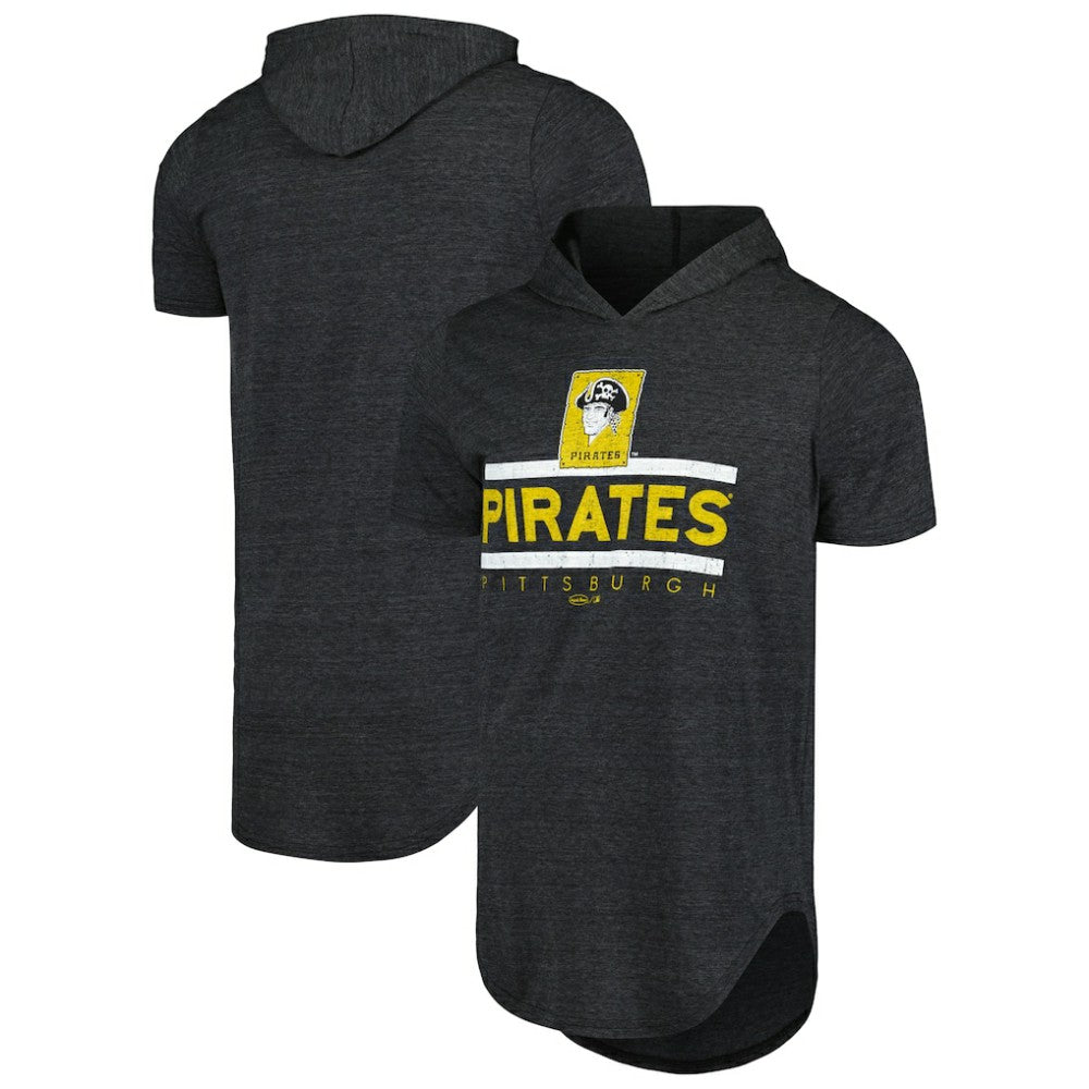 Pittsburgh Pirates Majestic Threads Tri-Blend Hoodie T-Shirt Discount