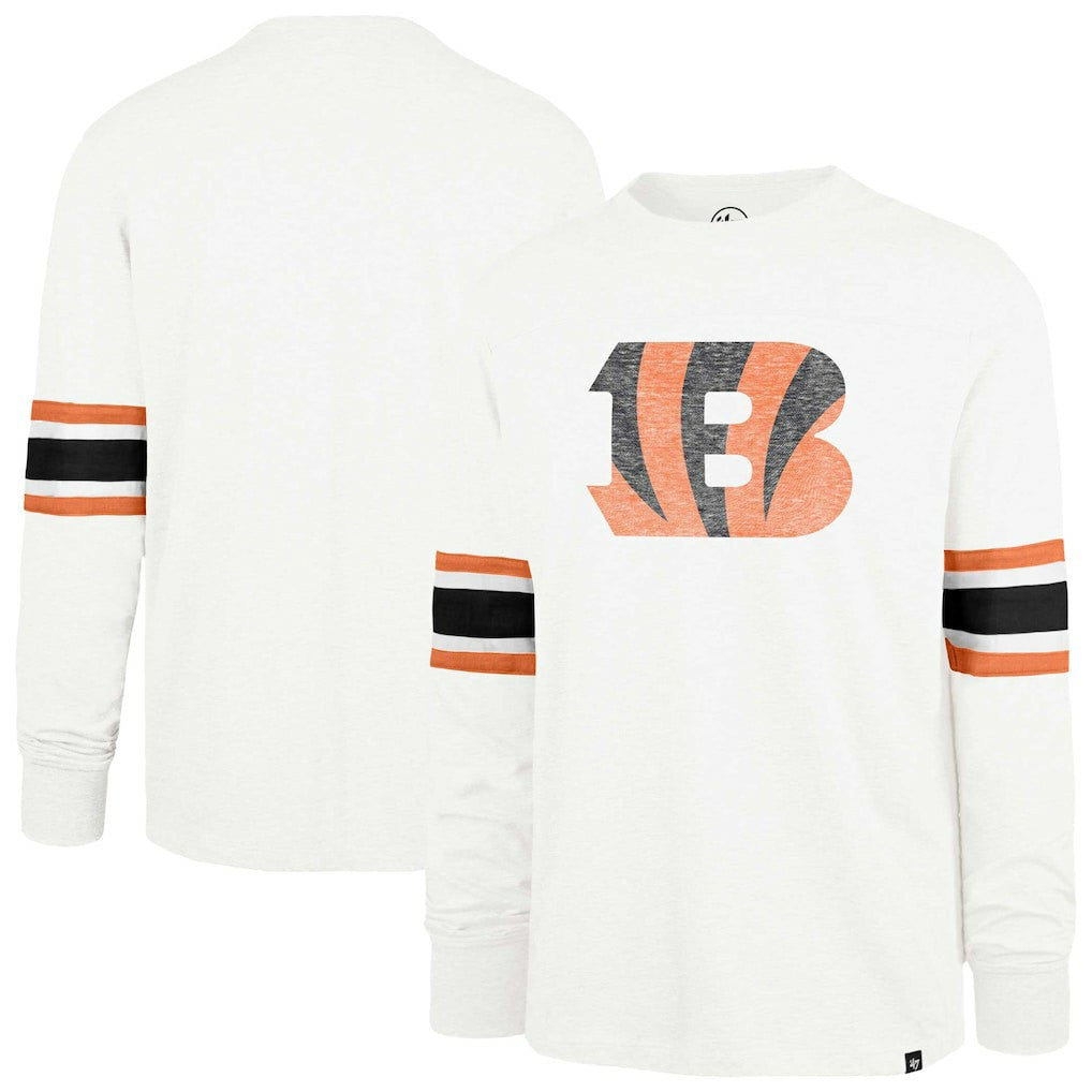 Cincinnati Bengals '47 Gridiron Premier Brex Long Sleeve T-Shirt - White - 47 brand