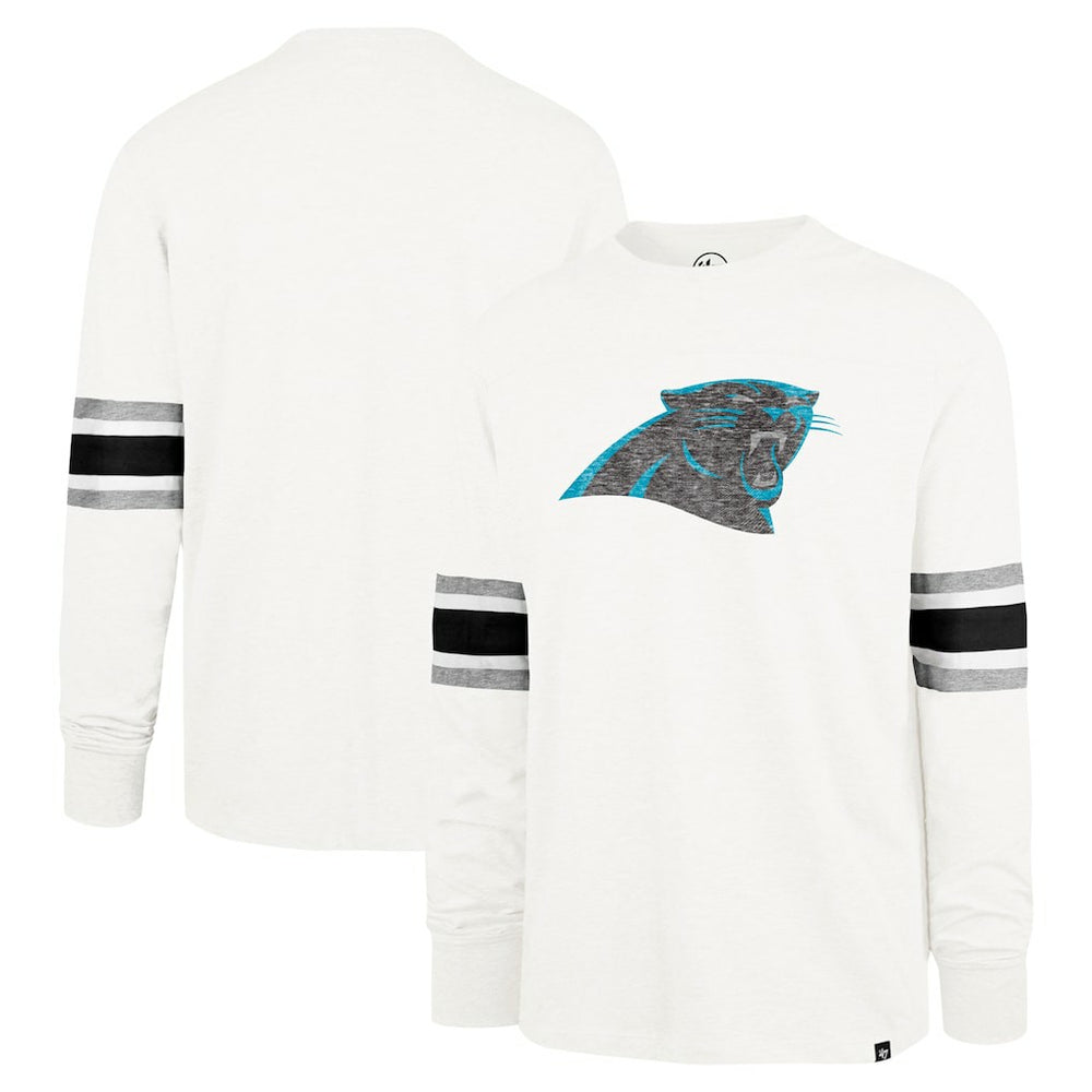 Carolina Panthers '47 Gridiron Premier Brex Long Sleeve T-Shirt - White - 47 brand