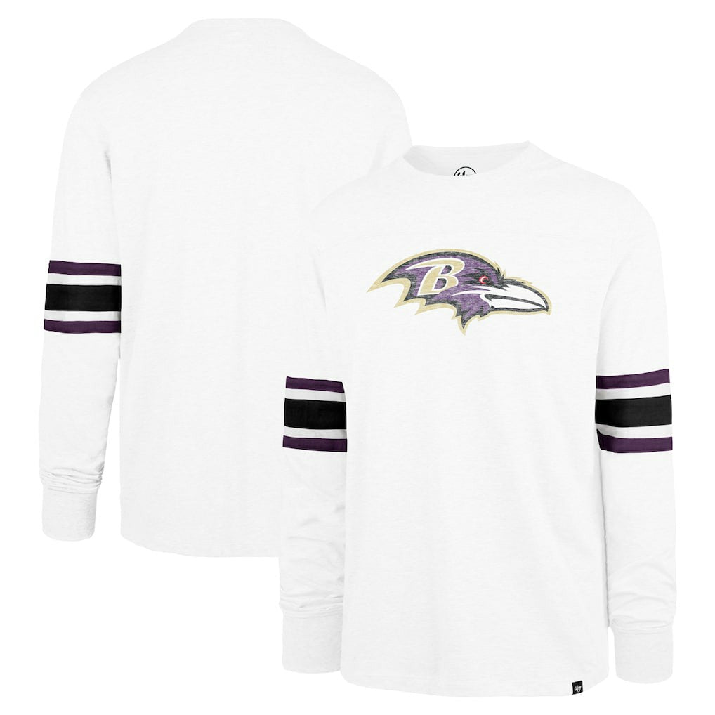 Baltimore Ravens '47 Gridiron Premier Brex Long Sleeve T-Shirt - White - 47 brand
