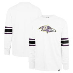Baltimore Ravens '47 Gridiron Premier Brex Long Sleeve T-Shirt - White - 47 brand