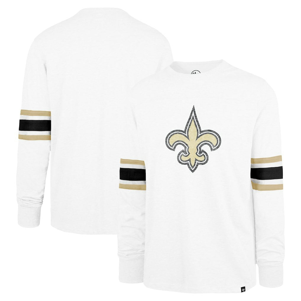 New Orleans Saints '47 Gridiron Premier Brex Long Sleeve T-Shirt - White - 47 brand