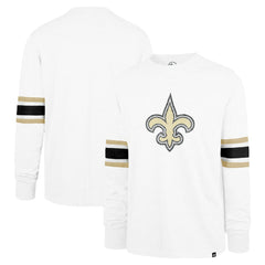 New Orleans Saints '47 Gridiron Premier Brex Long Sleeve T-Shirt - White - 47 brand
