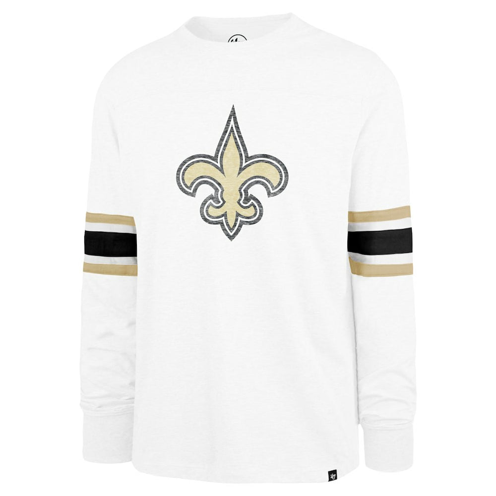 New Orleans Saints '47 Gridiron Premier Brex Long Sleeve T-Shirt - White - 47 brand