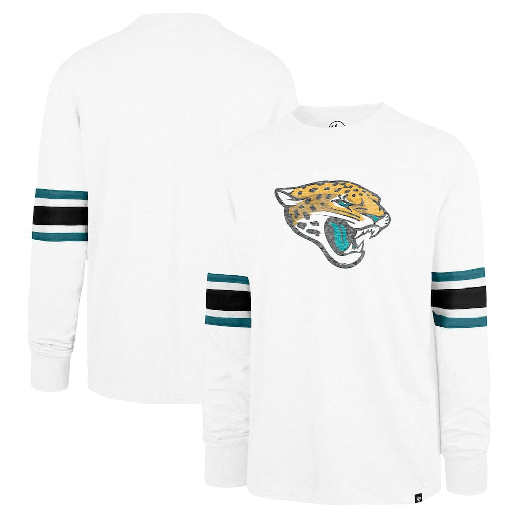 Jacksonville Jaguars '47 Gridiron Premier Brex Long Sleeve T-Shirt - White - 47 brand