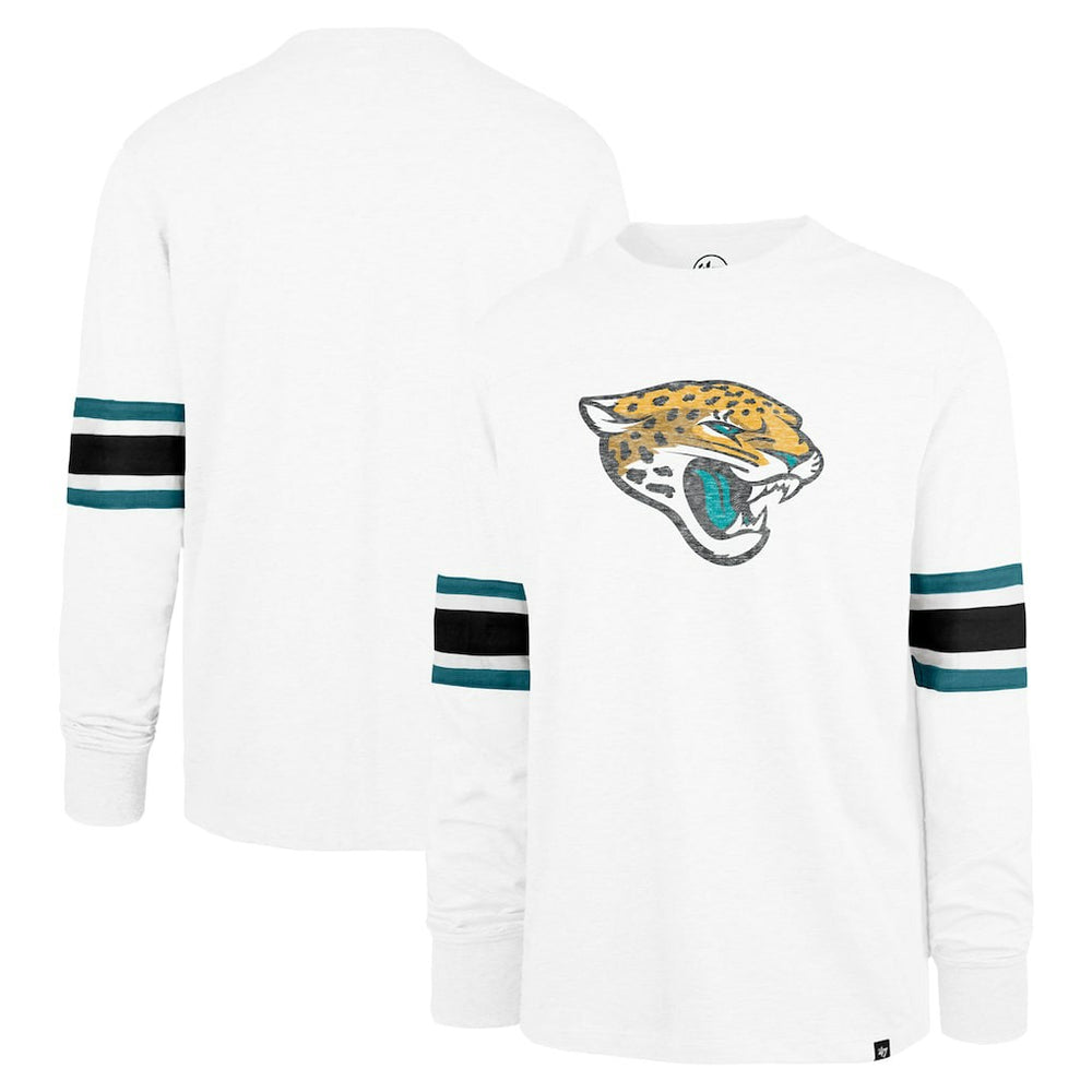 Jacksonville Jaguars '47 Gridiron Premier Brex Long Sleeve T-Shirt - White - 47 brand